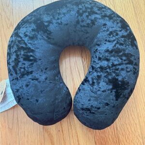 Plush Black Neck Pillow